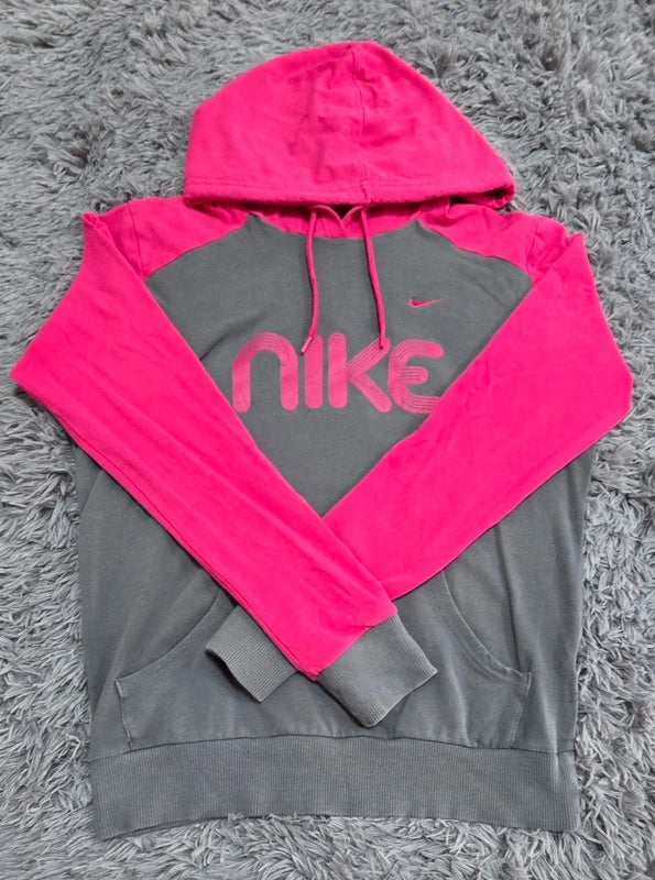 Nike Vintage Hoodie Gris y Rosa