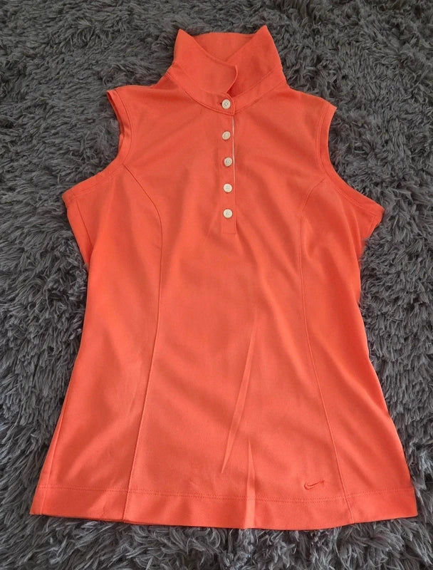 Nike Sleeveless Polo Naranja Coral