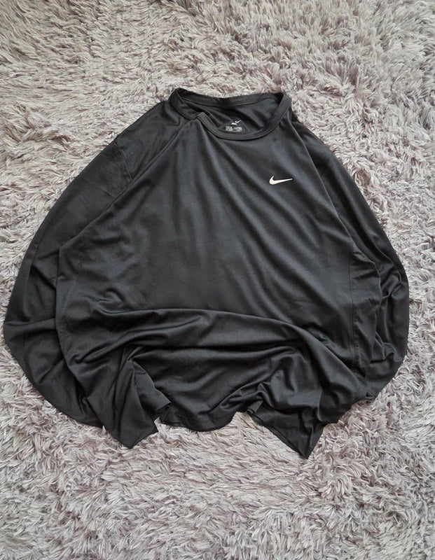 Camiseta Nike Manga Larga Negra Dri-Fit