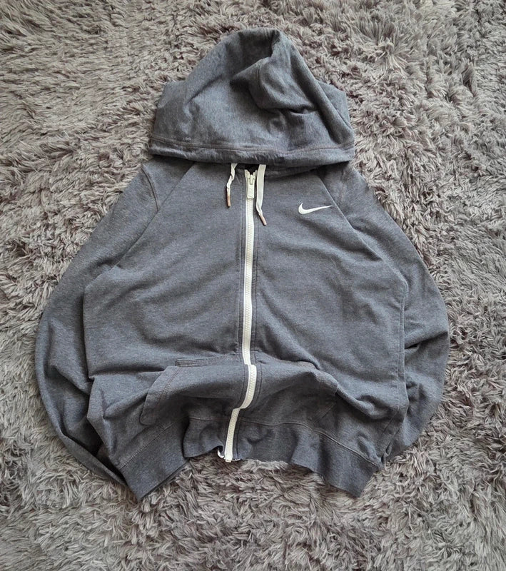 Sudadera Nike con Cremallera y Capucha Gris