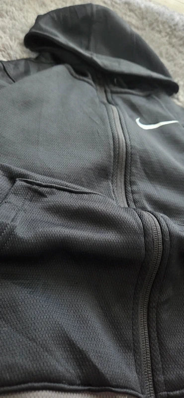 Sudadera Nike con Cremallera Negra y Gris Zip Hoodie (NIÑOS)