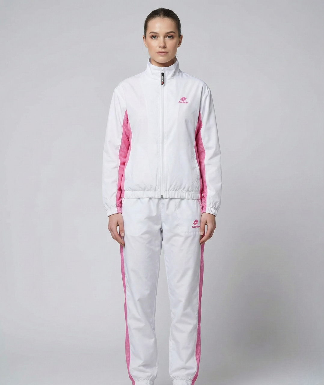 Chándal Vintage Lotto Blanco & Rosa